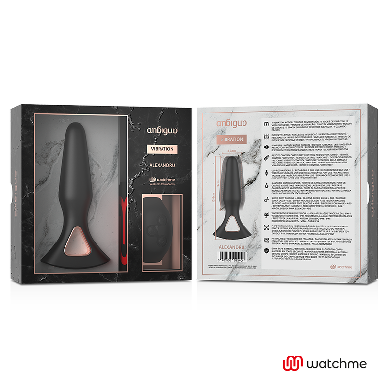 ANBIGUO - WATCHME Fjärrstyrd Vibrator Analplugg ALEXANDRU