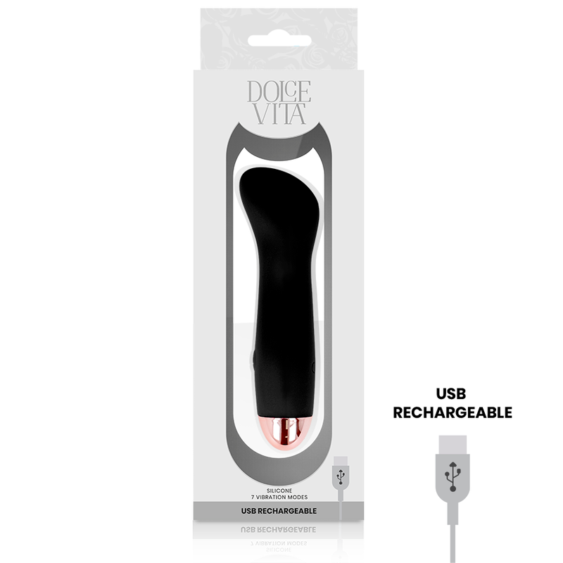 DOLCE VITA uppladdningsbar vibrator One svart