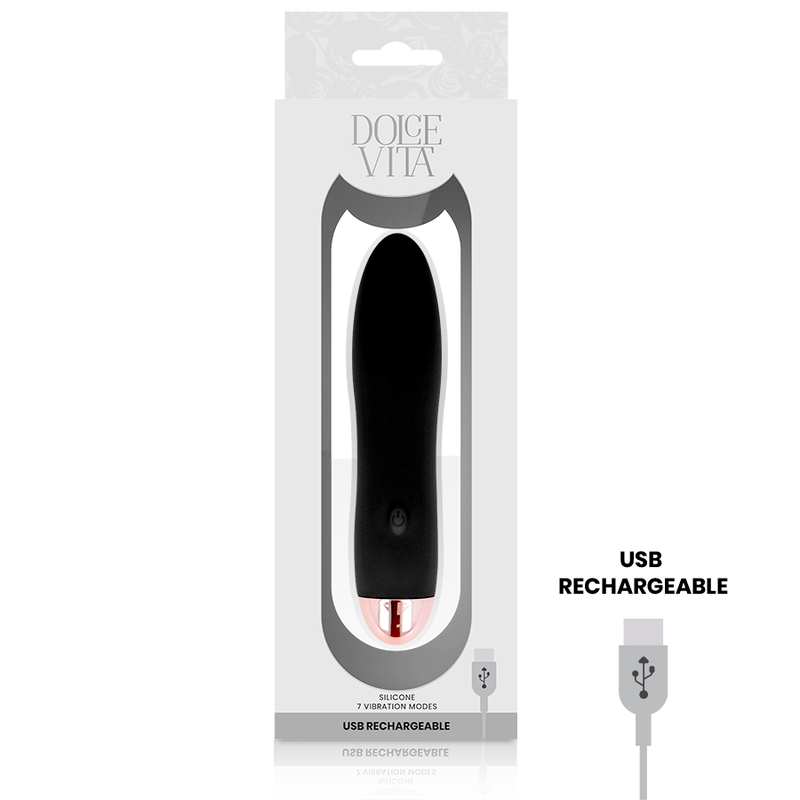 DOLCE VITA återuppladdningsbar vibrator Four Black