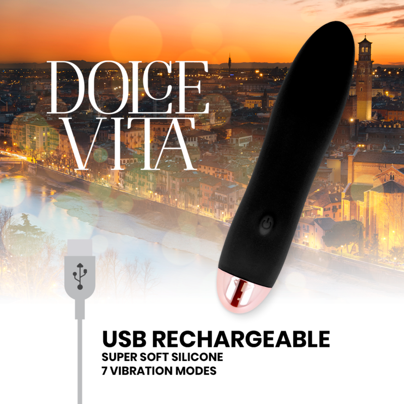 DOLCE VITA återuppladdningsbar vibrator Four Black