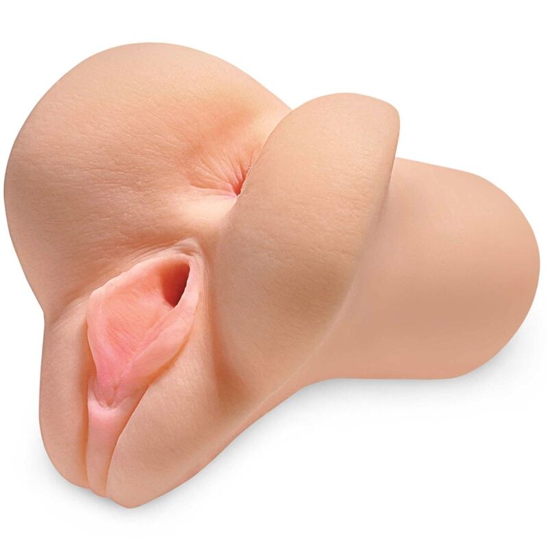 PDX PLUS Pick Your Pleasure dubbel masturbator med realistisk hudtextur