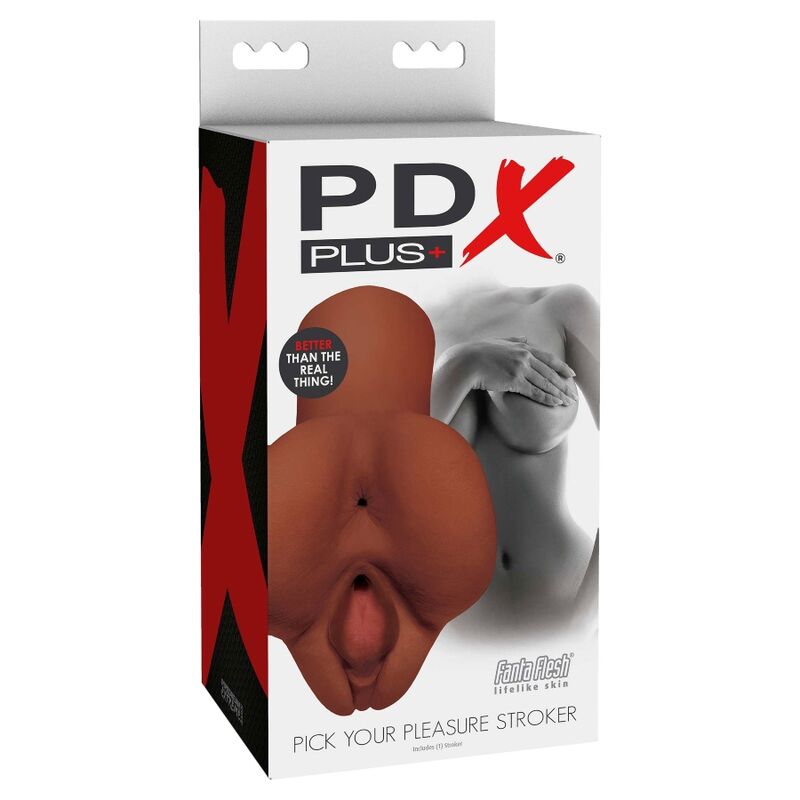 PDX PLUS Pick Your Pleasure dubbel brun masturbator