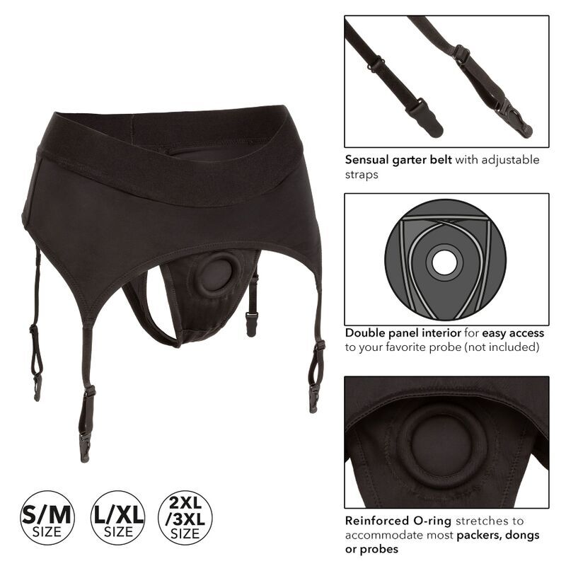 CALEXOTICS - BOUNDLESS THONG MED GARTER L/XL