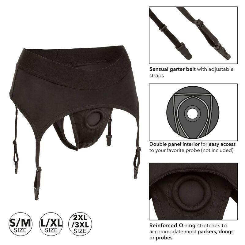 Boundless Thong med garter från Calexotics, storlek S/M