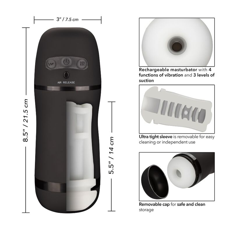 CALEXOTICS Optimum Power Vibrerande Suction Masturbator
