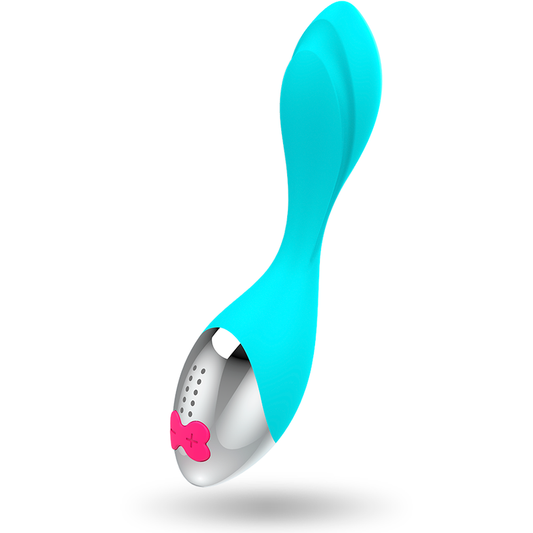 HAPPY LOKY Mini Fun Vibrator i turkos och silver