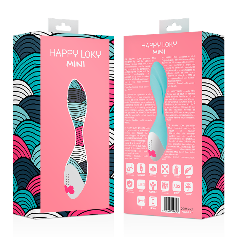 HAPPY LOKY Mini Fun Vibrator i turkos och silver