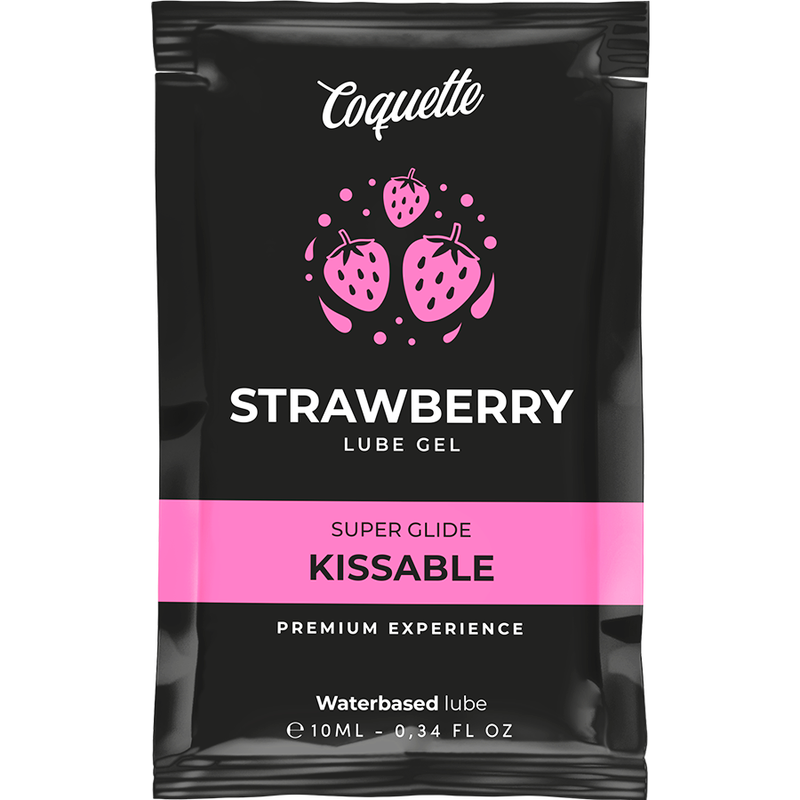 COQUETTE CHIC DESIRE - JORDGUBB VATTENBASERAD KYSSBAR GLIDMEDEL POCKET 10 ML