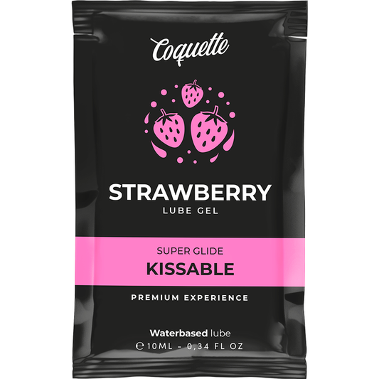 COQUETTE CHIC DESIRE - JORDGUBB VATTENBASERAD KYSSBAR GLIDMEDEL POCKET 10 ML