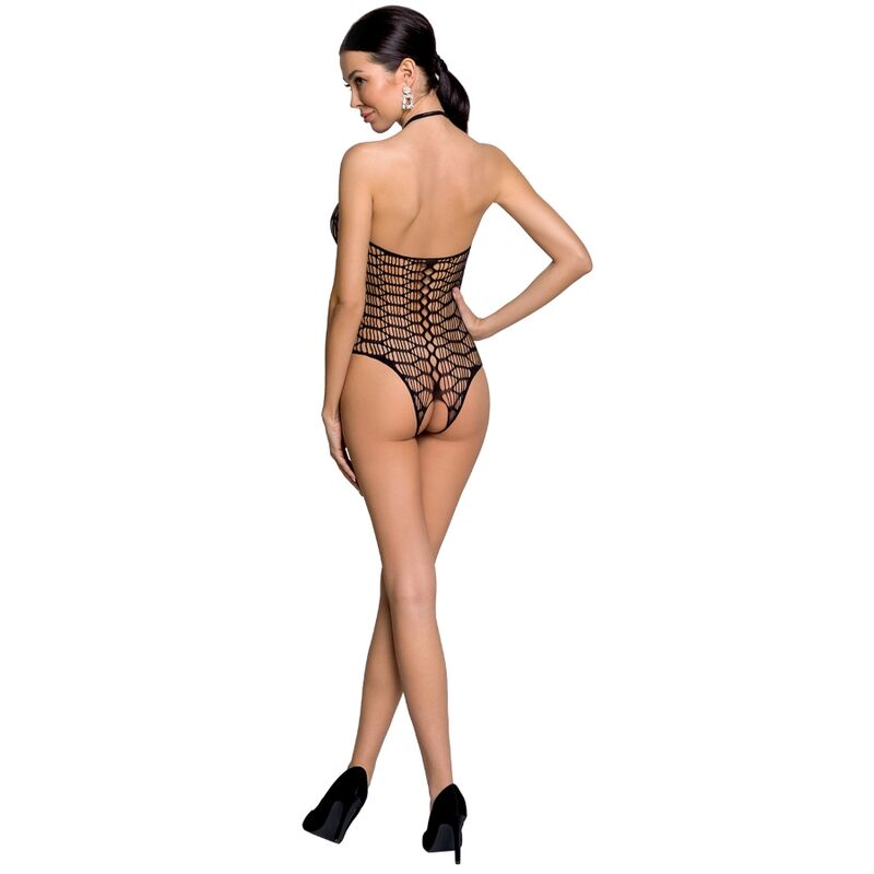 PASSION - WOMAN BS087 SVART BODYSTOCKING EN STORLEK