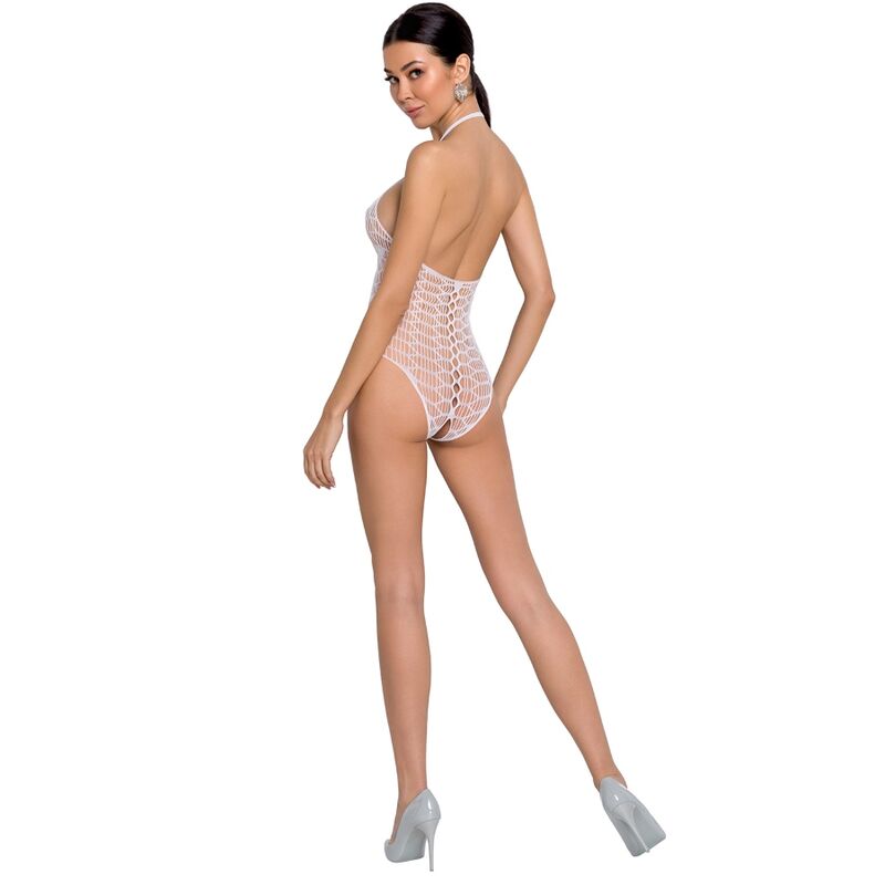 PASSION - WOMAN BS087 VIT BODYSTOCKING EN STORLEK