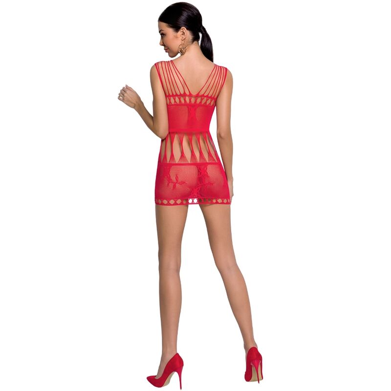 PASSION - WOMAN BS090 RÖD BODYSTOCKING EN STORLEK