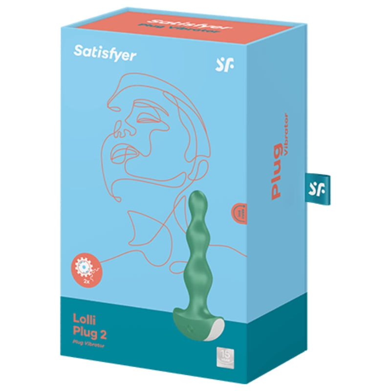 SATISFYER - LOLLI PLUG 2 PLUG VIBRATOR GRÖN
