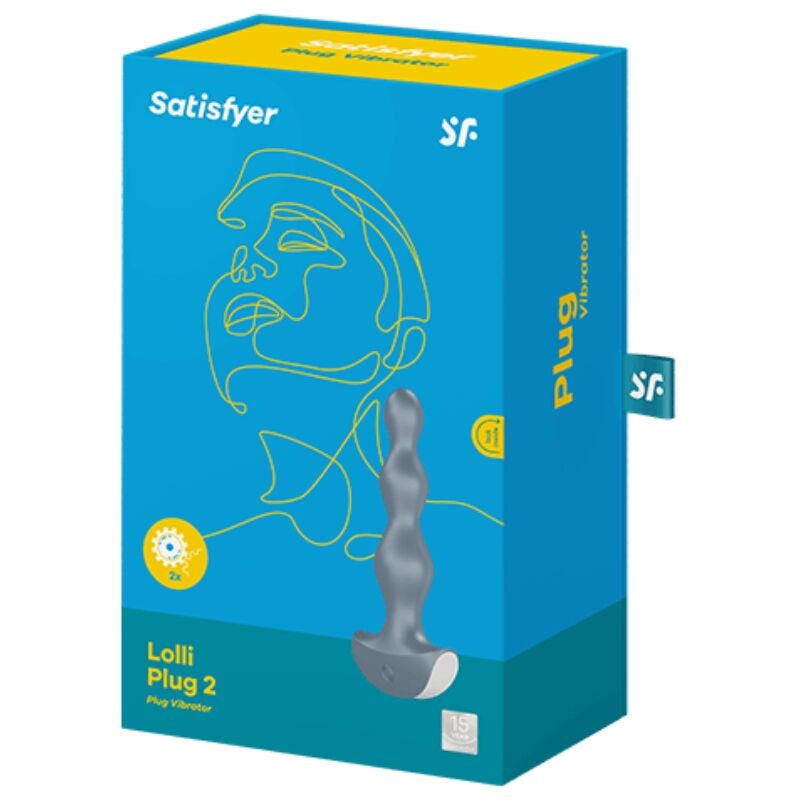 SATISFYER - LOLLI PLUG 2 PLUG VIBRATOR GRÅ