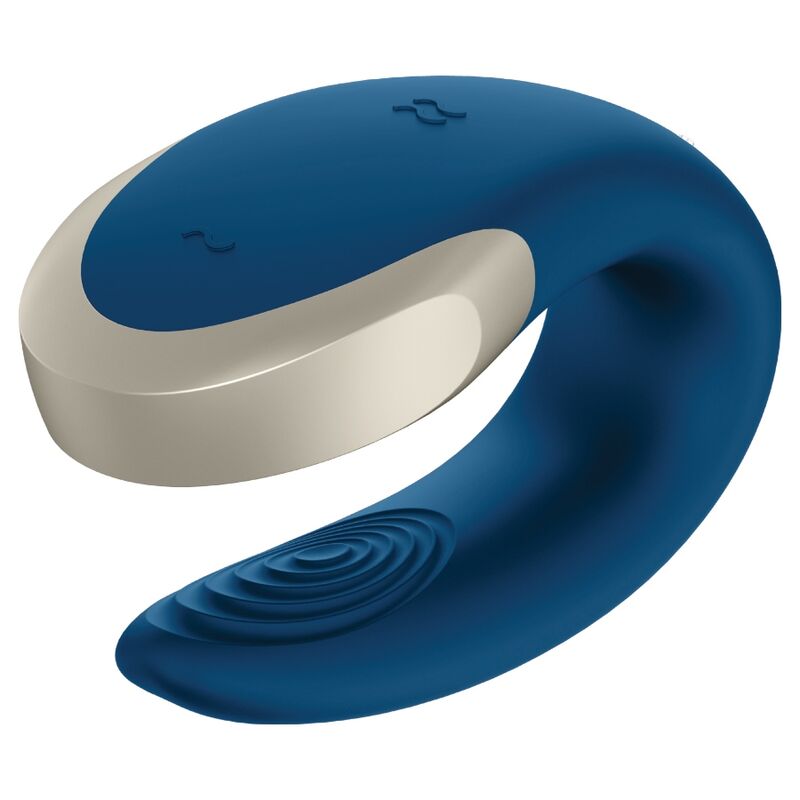 Satisfyer Double Love lyxig parvibrator i blått