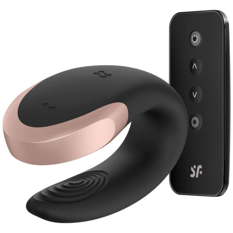 Satisfyer Double Love lyxig parvibrator i svart