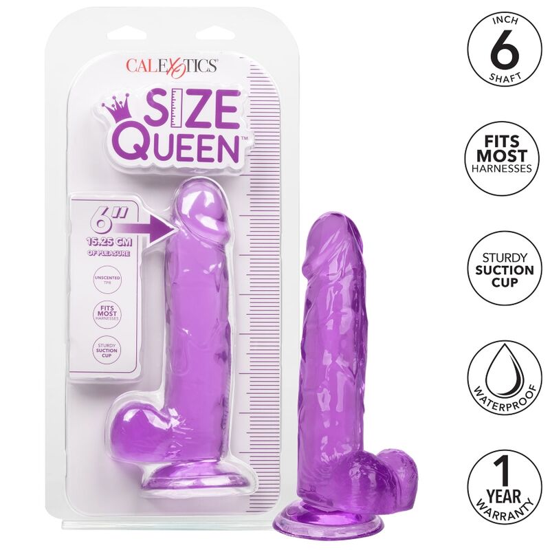 Lila dildo från CALEXOTICS, 15.3 cm lång