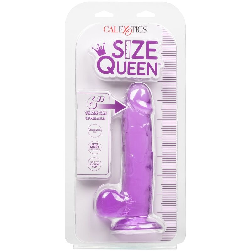 Lila dildo från CALEXOTICS, 15.3 cm lång