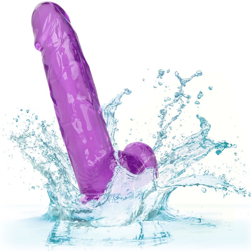 Lila dildo från CALEXOTICS, 15.3 cm lång