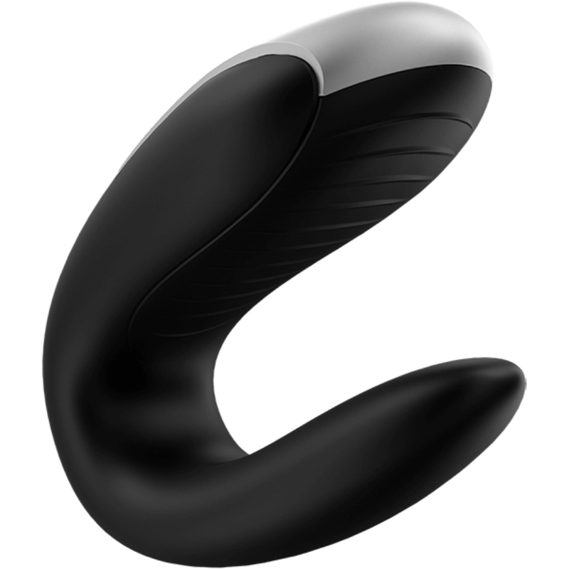 Satisfyer Double Fun Partner Vibrator i svart