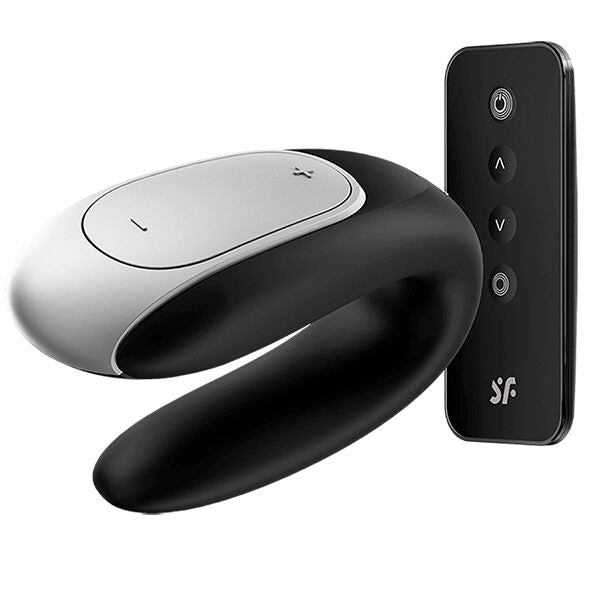 Satisfyer Double Fun Partner Vibrator i svart