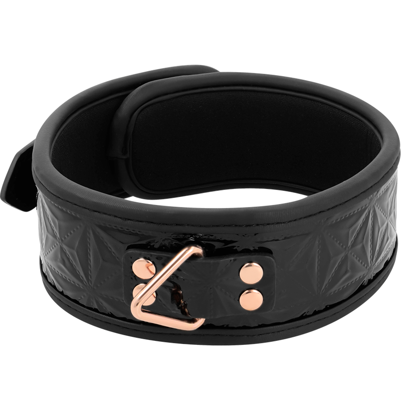 BEGME - BLACK EDITION PREMIUM VEGANSK LÄDERHALSBAND MED NEOPREN FODER