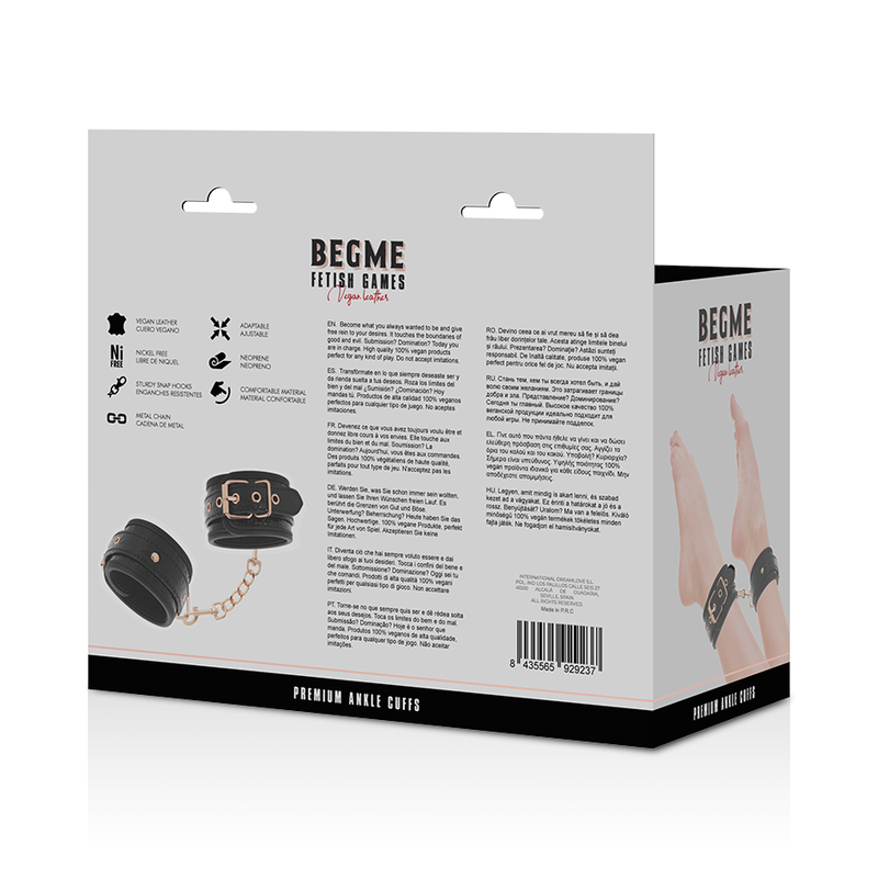BEGME - BLACK EDITION PREMIUM ANKLE CUFFS MED NEOPREN FODER