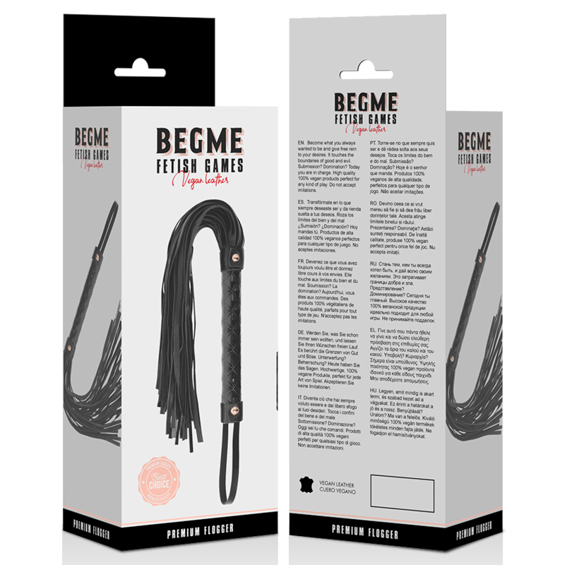 BEGME - BLACK EDITION VEGAN LÄDER FLOGGER