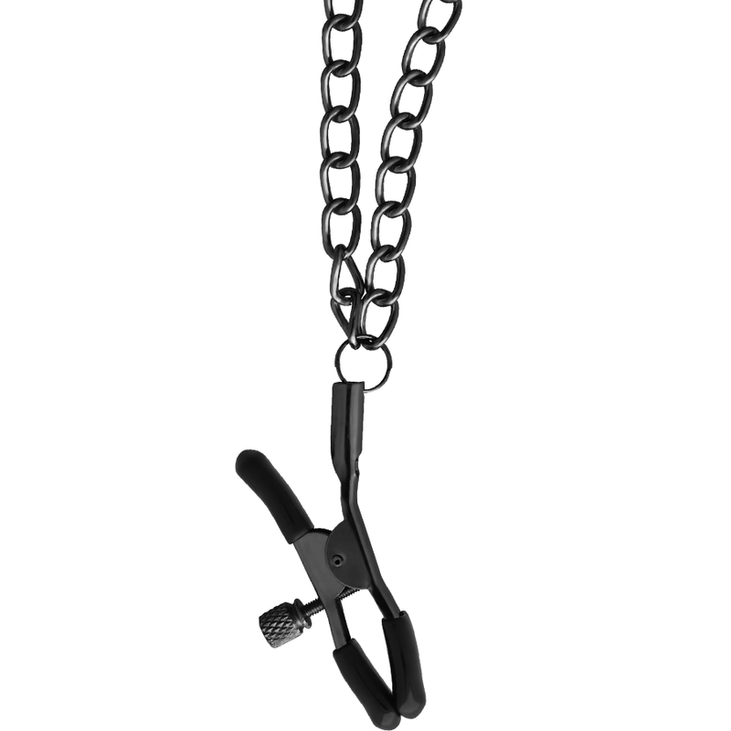 BEGME - RÖD EDITION HALSBAND MED BRÖSTVÅRDSKLAMMAR MED NEOPREN FODER