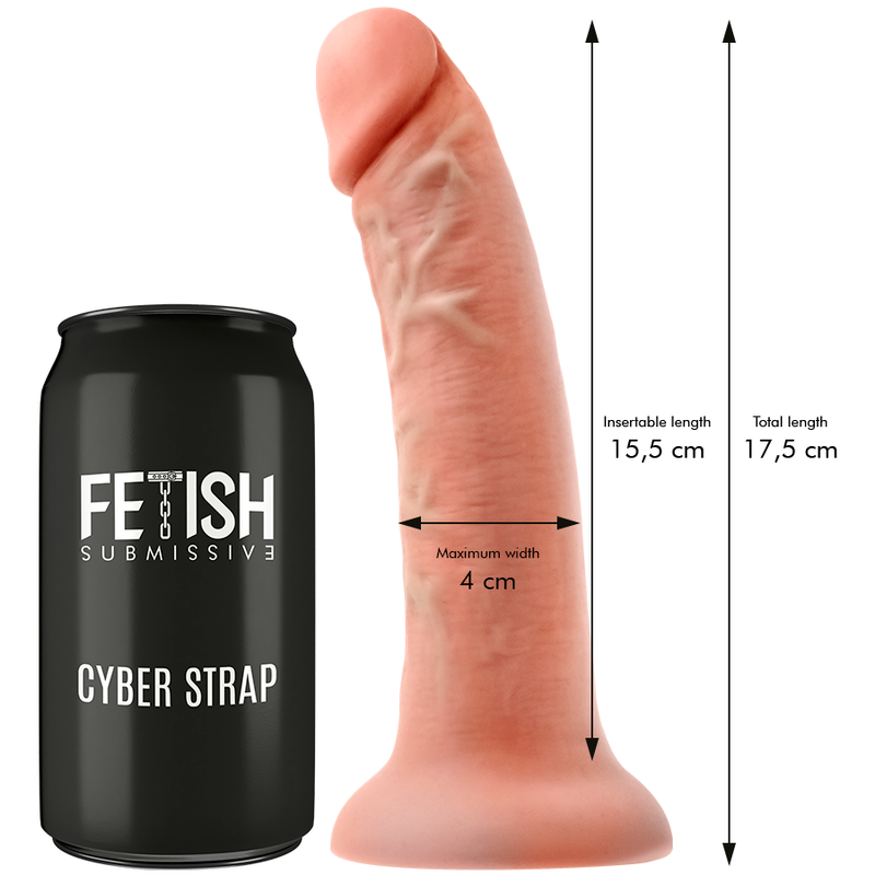 Fetish Submissive Cyber Strap med fjärrkontroll och dildo