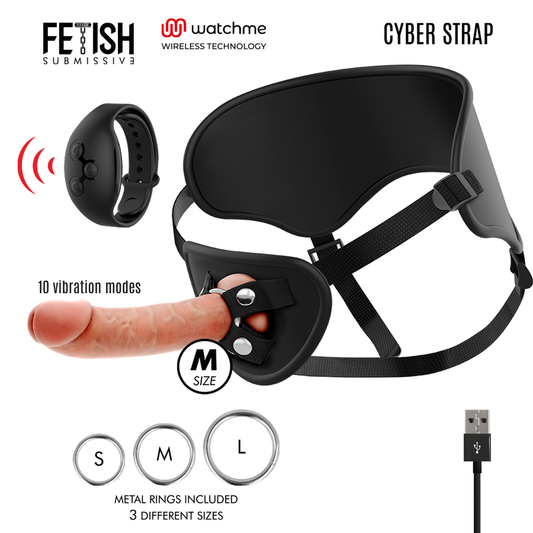 FETISH SUBMISSIVE CYBER STRAP - SÄNGHARNES MED FJÄRRKONTROLL DILDO