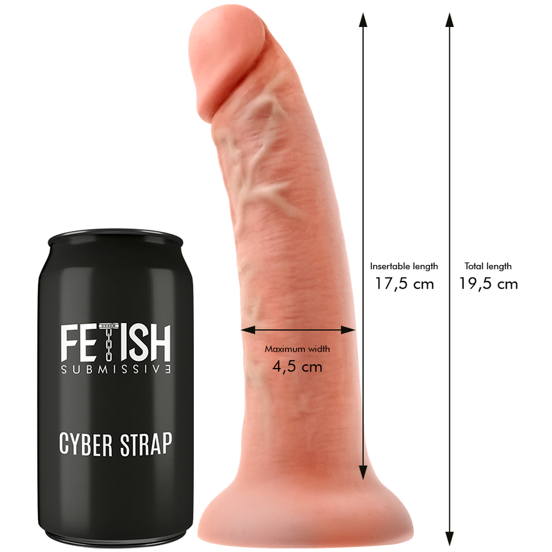 Fetish Submissive Cyber Strap med fjärrkontroll och dildo