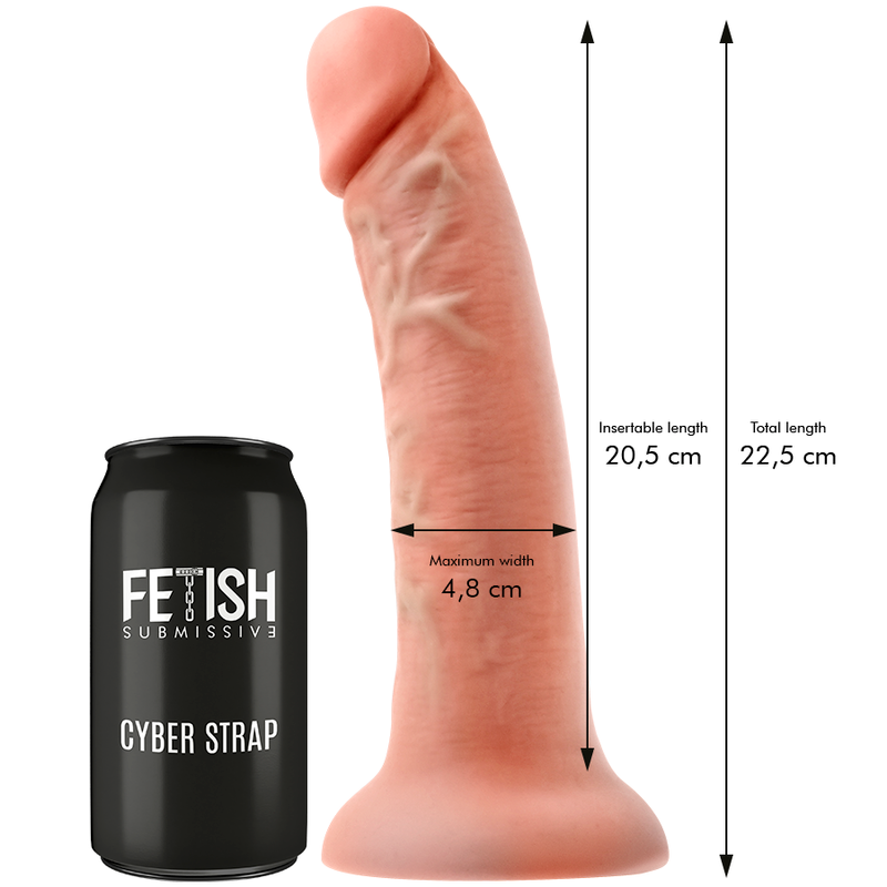 Fetish Submissive Cyber Strap med fjärrkontroll och dildo