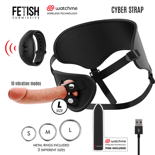 FETISH SUBMISSIVE CYBER STRAP - Selen med dildo och fjärrkontroll