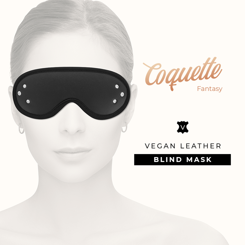 Blindmask i veganskt läder med neoprenfoder