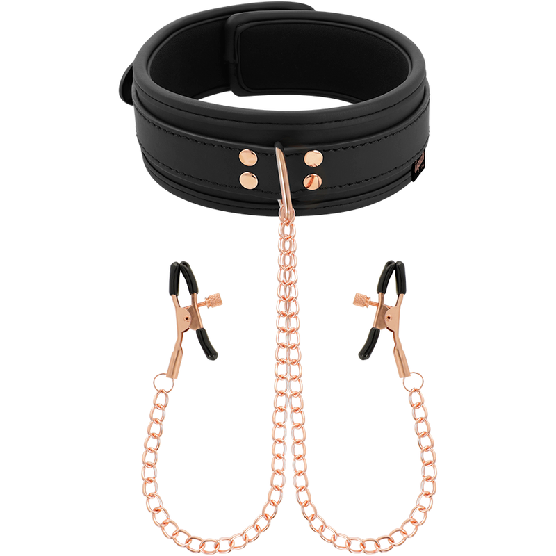 COQUETTE CHIC DESIRE - NIPPLE CLAMP HALSBAND MED NEOPREN FODER