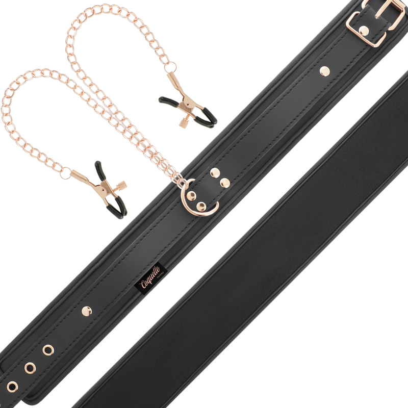 COQUETTE CHIC DESIRE - NIPPLE CLAMP HALSBAND MED NEOPREN FODER