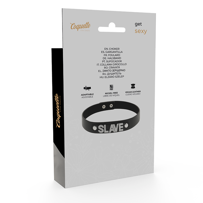 COQUETTE CHIC DESIRE - SLAVE VEGANSK LÄDERHALSBAND