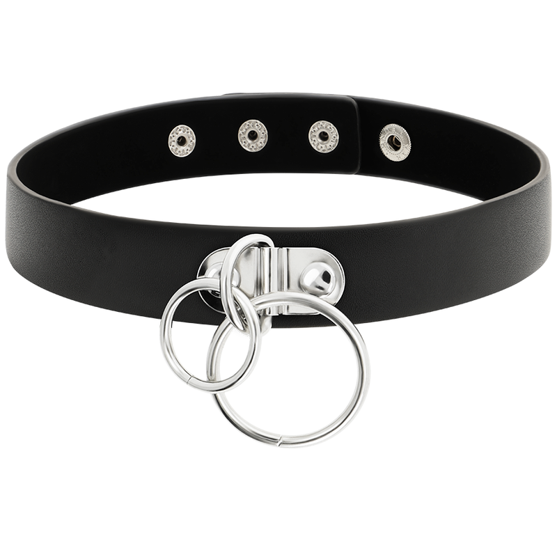 Coquette Chic Desire dubbelring vegan läder choker
