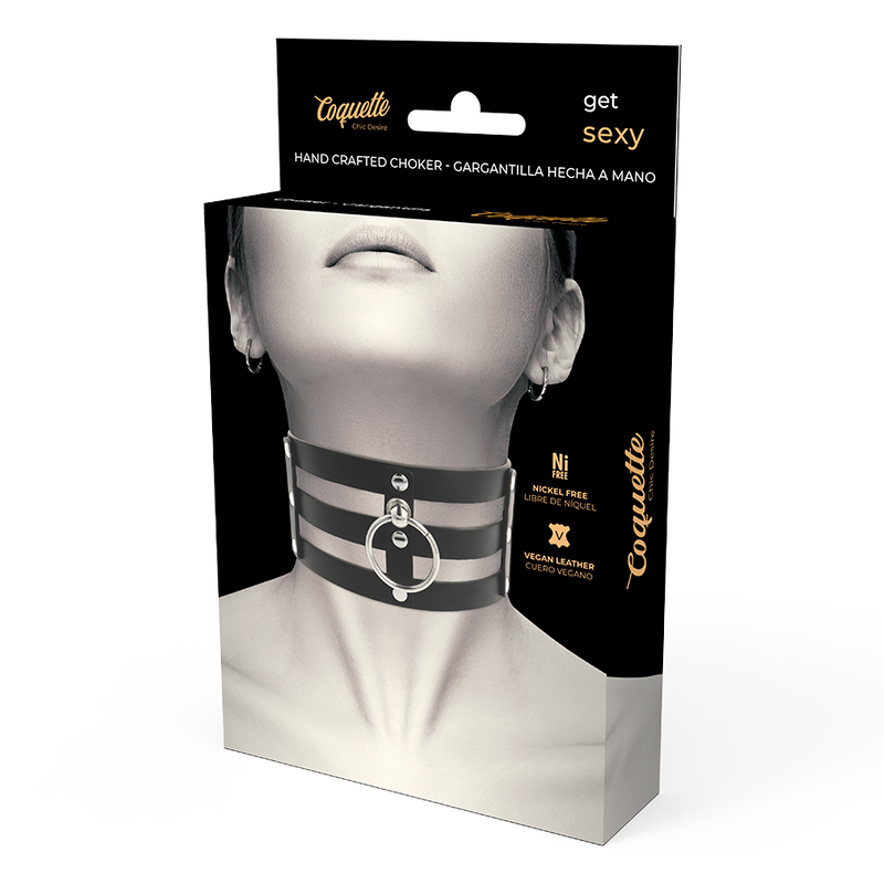 COQUETTE CHIC DESIRE - FETISH STYLE VEGANSK LÄDER CHOKER