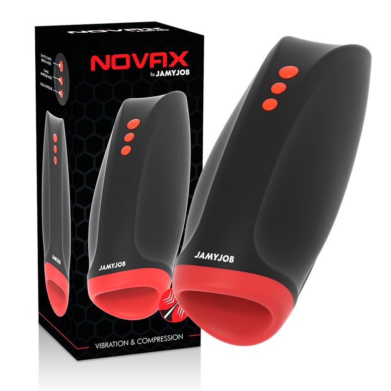 JAMYJOB Novax masturbator med vibration och kompression