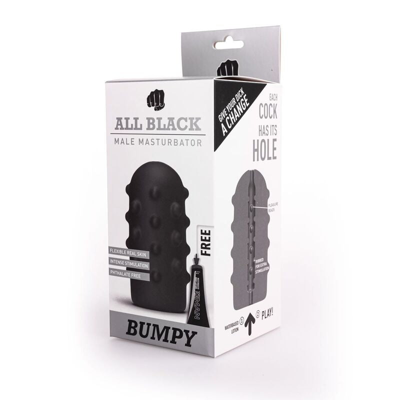 ALL BLACK Bumpy Masturbator för män