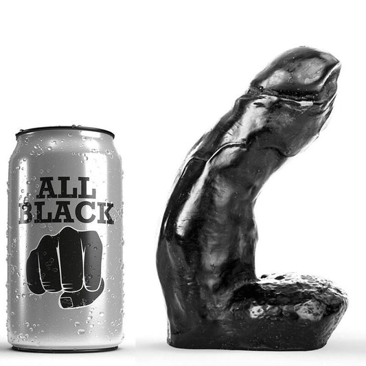 ALL BLACK Dildo Realistisk 15 cm