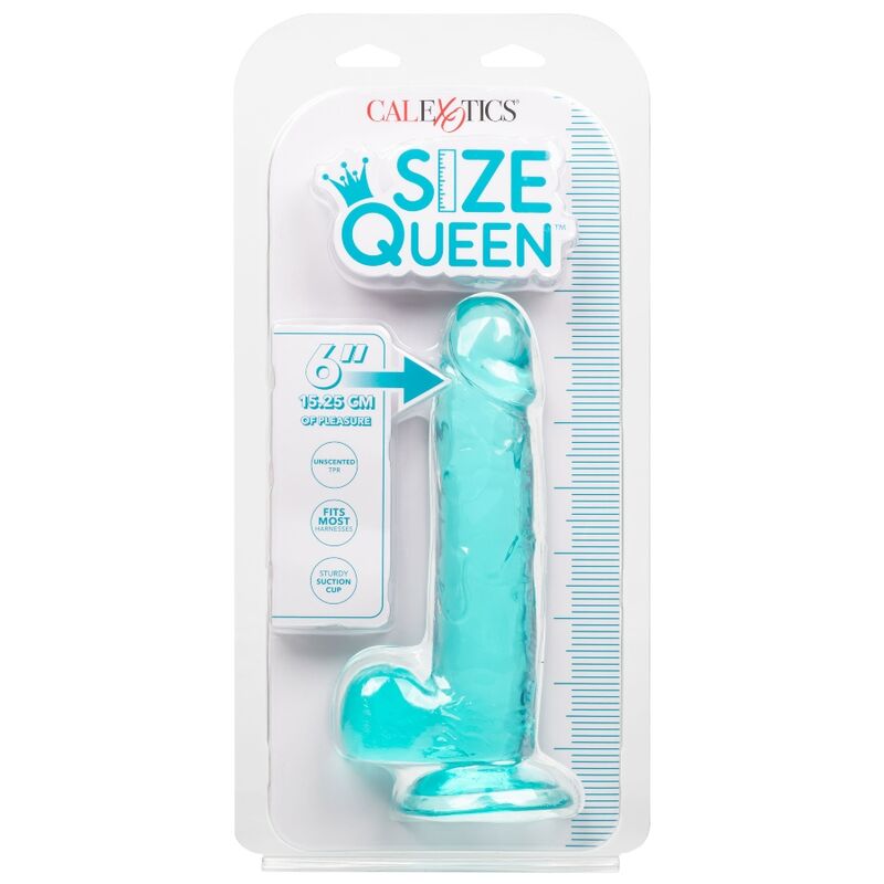 CALEXOTICS Size Queen Dildo blå 15,3 cm