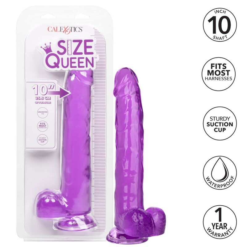 CALEXOTICS Size Queen Dildo i lila färg, 25.5 cm