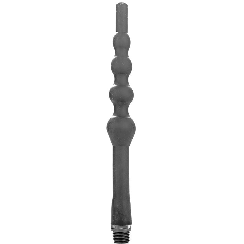 ALL BLACK beadad analdusch i silikon 27 cm
