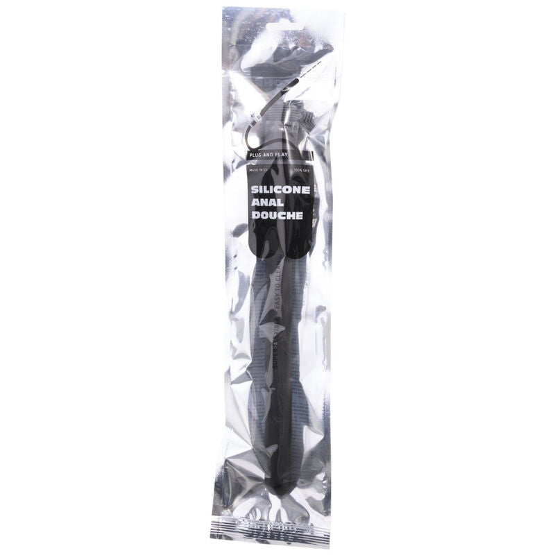 ALL BLACK beadad analdusch i silikon 27 cm
