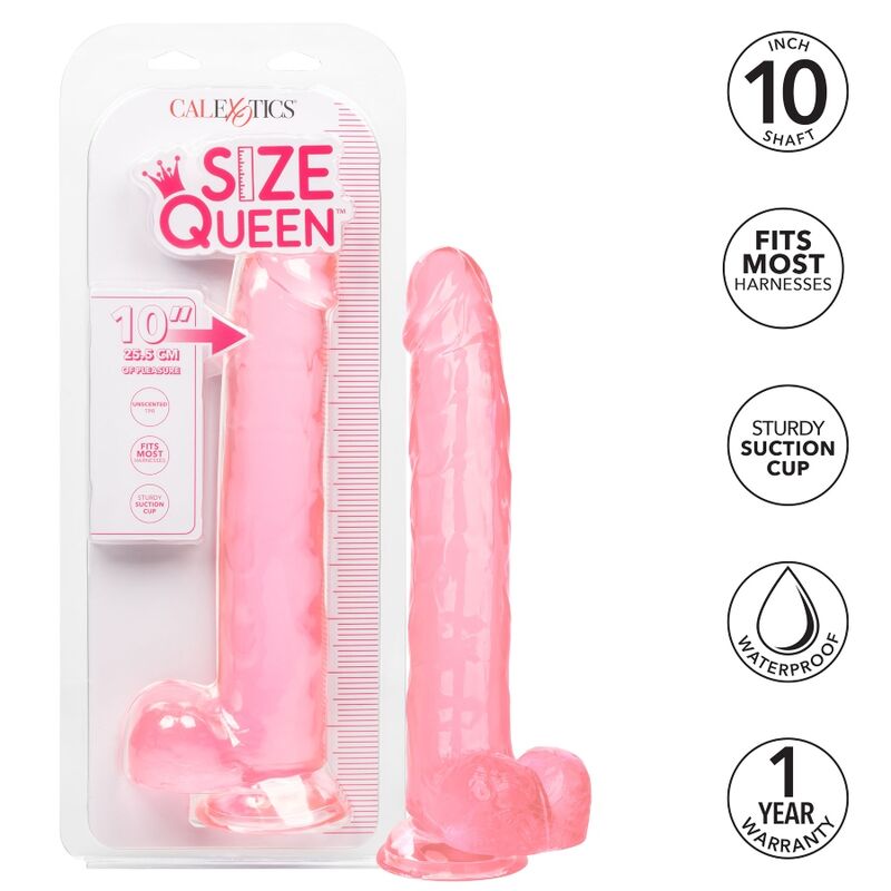 CALEXOTICS Size Queen Dildo i rosa, 25,5 cm