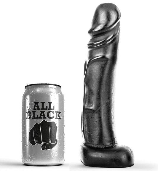 ALL BLACK Dildo 22 cm, realistisk och elegant