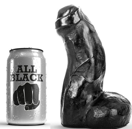 ALL BLACK realistisk dong 17 cm